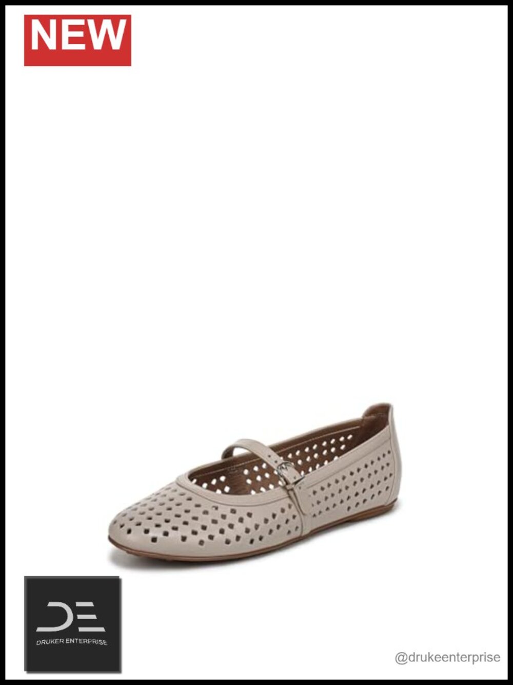 Naturalizer Aria-Perf Women's Mary Jane Flat Leather Comfort Buckle